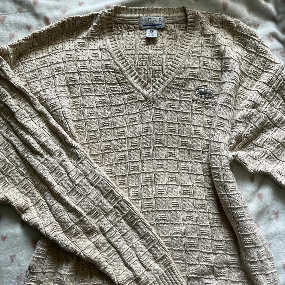 Cream Knit Oversized Sweater